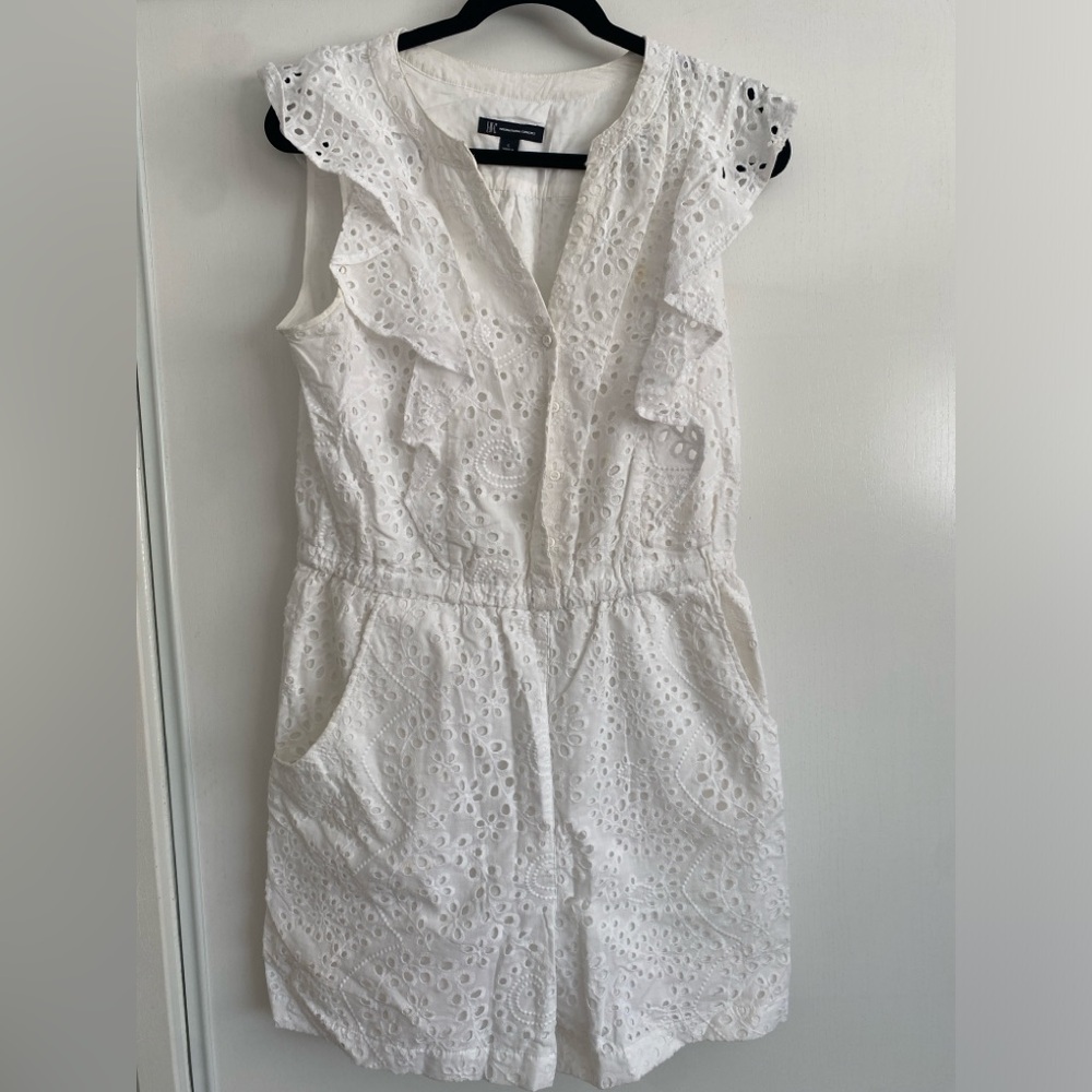 INC White Eyelet Romper